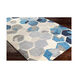 Manor 90 X 60 inch Navy/Medium Gray/Butter/Ink/Sky Blue/Dark Blue Rugs, Polyester