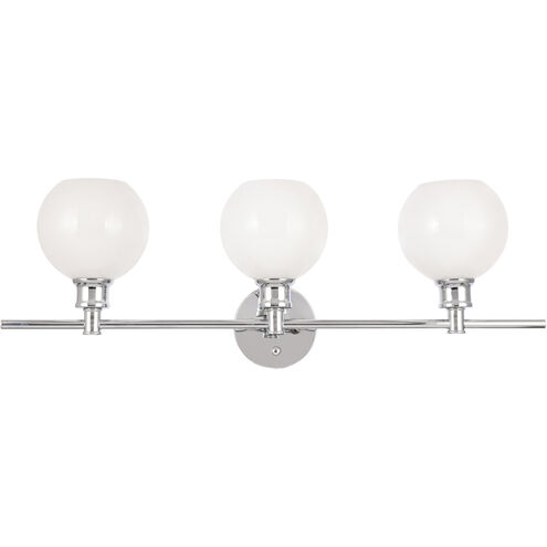 Syracuse 3 Light 28 inch Chrome Wall sconce Wall Light