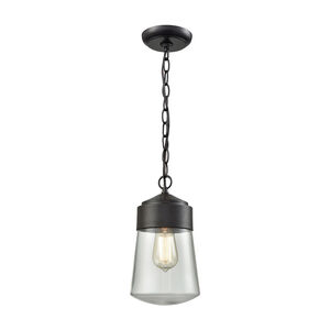 Gregg 1 Light 6 inch Oil Rubbed Bronze with Clear Outdoor Pendant