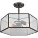 Broadalbin 2 Light 14 inch Oil Rubbed Bronze with Clear Semi Flush Mount Ceiling Light