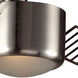Aston 2 Light 16 inch Black with Satin Nickel Flush Mount Ceiling Light, Astronaut