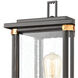 Gettysburg 1 Light 17 inch Matte Black with Brushed Brass Outdoor Post Light