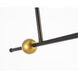 Bergen 1 Light 2 inch Black and Brass Pendant Ceiling Light