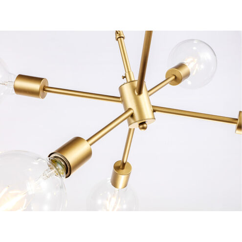 Charleston 6 Light 16 inch Brass Pendant Ceiling Light
