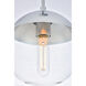 Oyster Bay 1 Light 8 inch Chrome Pendant Ceiling Light