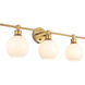 Syracuse 3 Light 28 inch Brass Wall sconce Wall Light