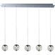 Sidney 5 Light 33.75 inch Polished Chrome Linear Pendant Ceiling Light