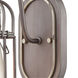 Oakland 1 Light 7 inch Weathered Zinc with Polished Nickel Vanity Light Wall Light