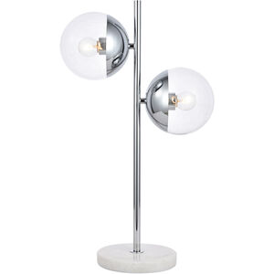 Oyster Bay 23 inch 40 watt Chrome Table Lamp Portable Light