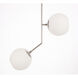 Monroe 2 Light 8 inch Chrome Pendant Ceiling Light