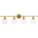 Syracuse 4 Light 38 inch Brass Wall sconce Wall Light