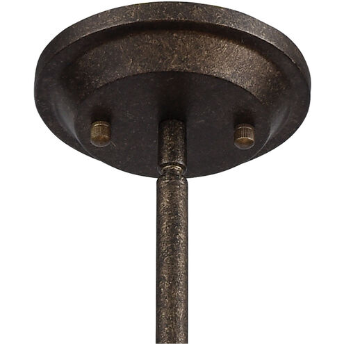 Strabane 1 Light 8 inch Deep Bronze with Clear Mini Pendant Ceiling Light