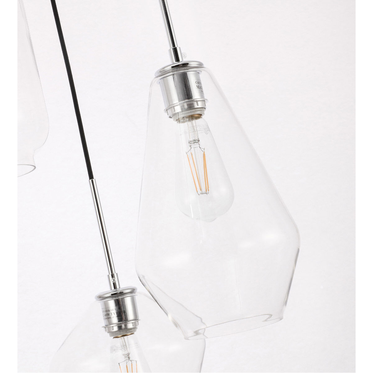 Rochester 3 Light 17 inch Chrome Pendant Ceiling Light