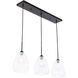 Menallen 3 Light 8 inch Black Pendant Ceiling Light