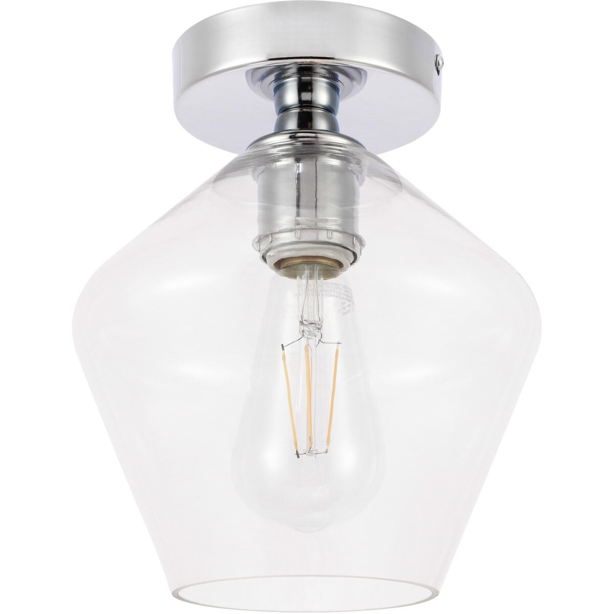 Rochester 1 Light 8 inch Chrome Flush Mount Ceiling Light