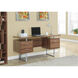 Ramapo 60 X 24 inch Walnut and Silver Computer Desk