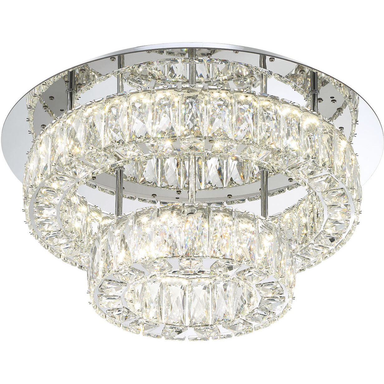 Dickinson 1 Light 20 inch Chrome Flush Ceiling Light