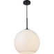 Huntington 1 Light 12 inch Black Pendant Ceiling Light