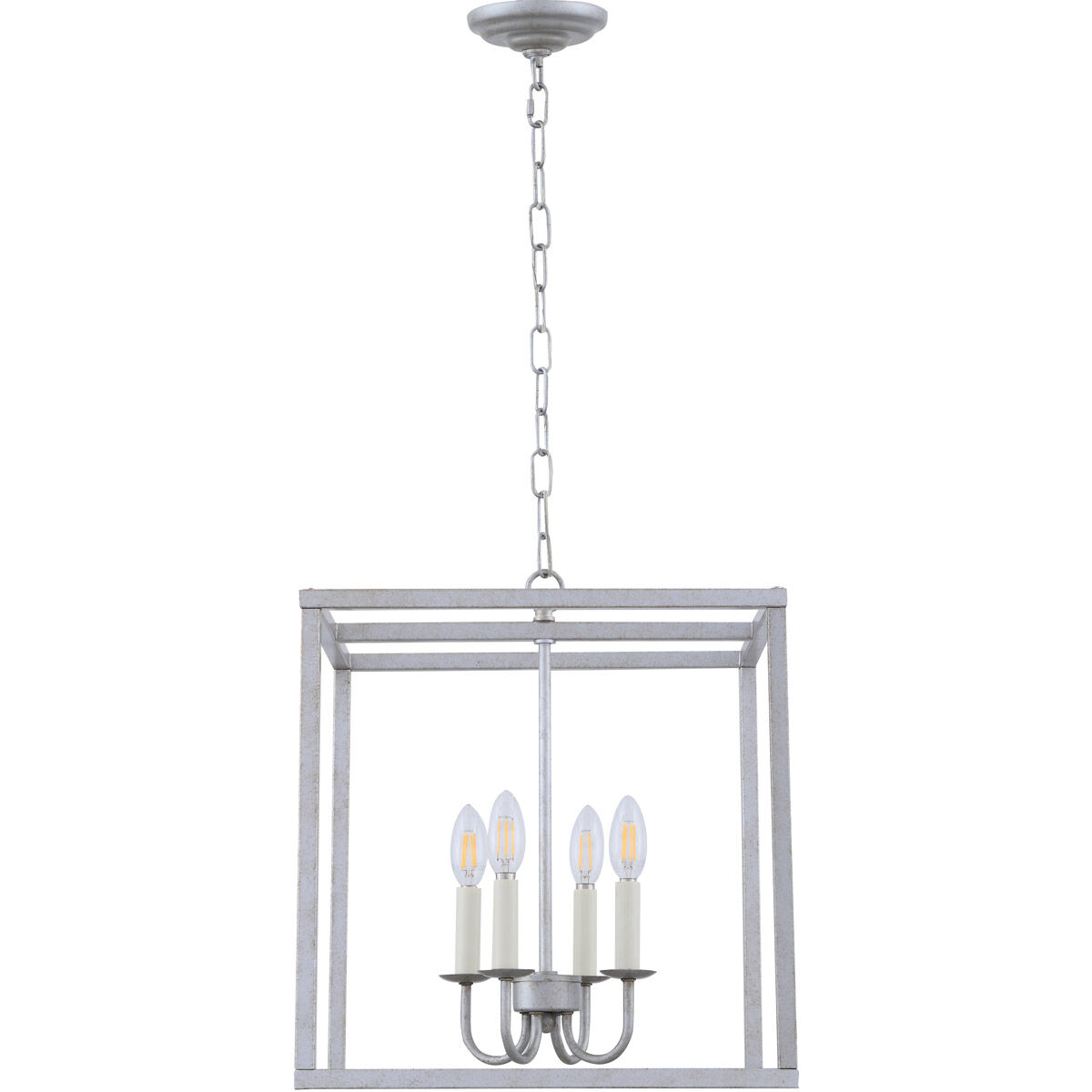 Oyster Bay 4 Light 16 inch Vintage Silver Pendant Ceiling Light