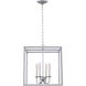 Oyster Bay 4 Light 16 inch Vintage Silver Pendant Ceiling Light