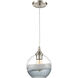 Batavia 1 Light 8 inch Satin Nickel Pendant Ceiling Light