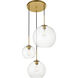 Huntington 3 Light 21 inch Brass Pendant Ceiling Light