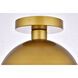 Oyster Bay 1 Light 10 inch Brass Flush Mount Ceiling Light