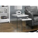 Cortland 20 X 20 inch White and Clear Nesting Table, 2-Piece Set