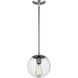 Abington 1 Light 8 inch Satin Aluminum Pendant Ceiling Light