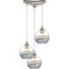 Batavia 3 Light 12 inch Satin Nickel Pendant Ceiling Light