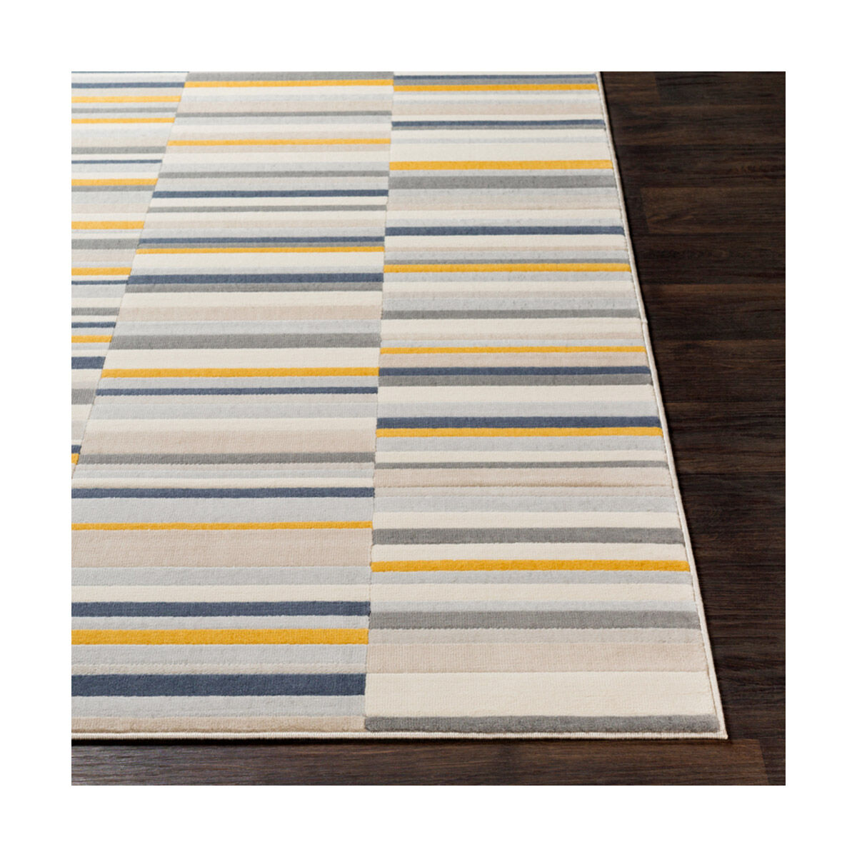 Islip 87 X 63 inch Mustard/Charcoal/Light Gray/Beige/Khaki/Taupe Rugs, Rectangle