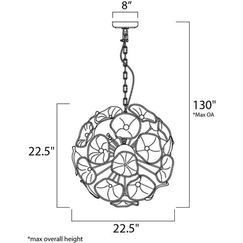 Dunmore 20 Light 22.5 inch Polished Chrome Single Pendant Ceiling Light