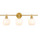 Syracuse 3 Light 28 inch Brass Wall sconce Wall Light