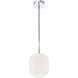 Syracuse 1 Light 7.3 inch Chrome Pendant Ceiling Light
