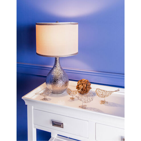 Oakfield 21.5 inch 60 watt Chrome Table Lamp Portable Light