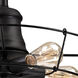 Everett 5 Light 20 inch Wrought Iron Black Semi Flush Mount Ceiling Light