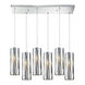 Salford 6 Light 30 inch Polished Chrome Multi Pendant Ceiling Light, Configurable