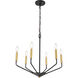 Geneseo 6 Light 22 inch Black and Brass Pendant Ceiling Light
