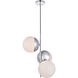 Oyster Bay 3 Light 17.5 inch Chrome Pendant Ceiling Light