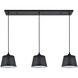 Dickinson 3 Light 8 inch Black Pendant Ceiling Light