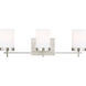 Reading 3 Light 24 inch Brushed Nickel Bath Vanity Wall Light