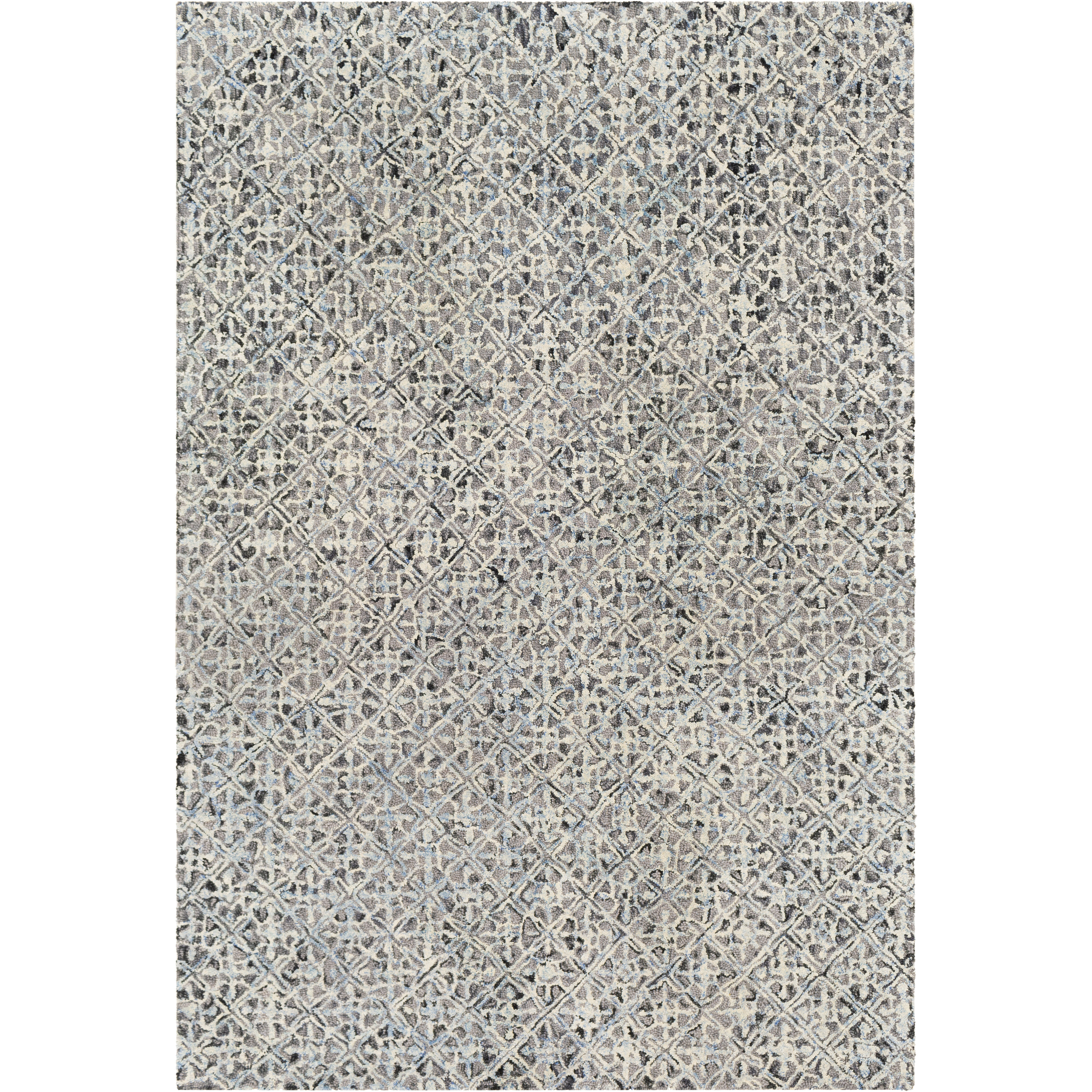 Wellsville 144 X 108 inch Medium Gray/Ivory/Denim/Black Rugs