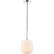 Syracuse 1 Light 7.3 inch Chrome Pendant Ceiling Light
