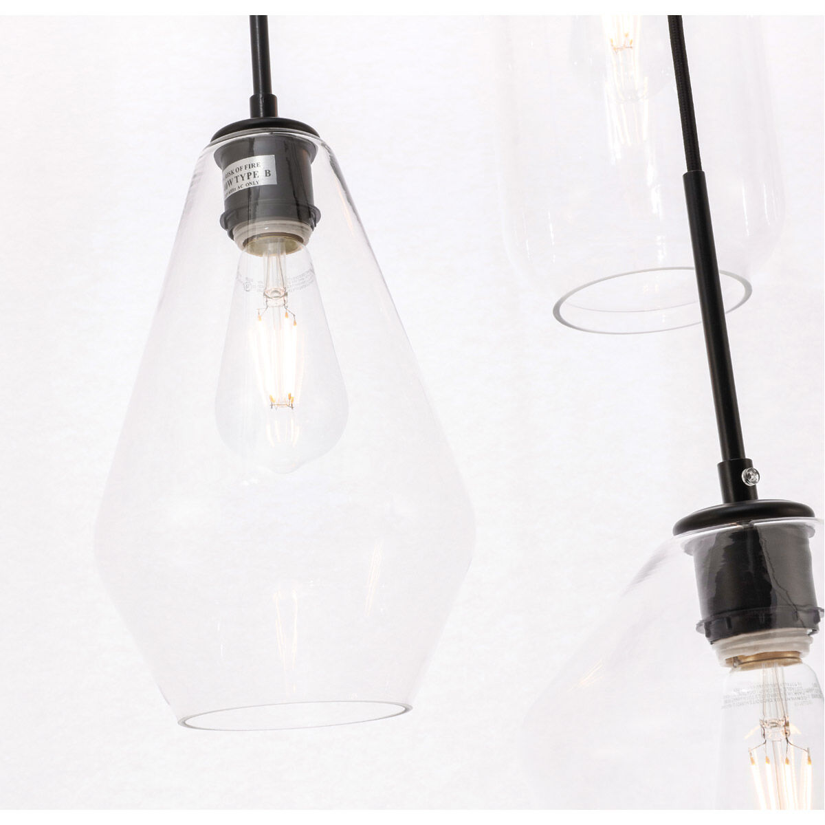 Rochester 3 Light 17 inch Black Pendant Ceiling Light