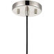 Altoona 1 Light 6 inch Matte Black with Polished Nickel Mini Pendant Ceiling Light