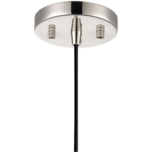 Altoona 1 Light 6 inch Matte Black with Polished Nickel and Clear Mini Pendant Ceiling Light
