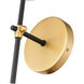 Brandywine 1 Light 5 inch Brass and Black Wall sconce Wall Light