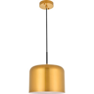 Amity 1 Light 11 inch Satin Gold Pendant Ceiling Light