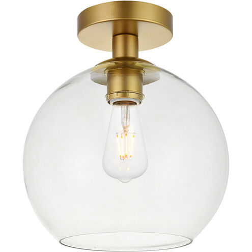 Huntington 1 Light 10 inch Brass Flush Mount Ceiling Light