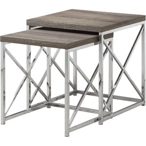 Cortland 21 X 20 inch Dark Taupe Nesting Table, 2-Piece Set
